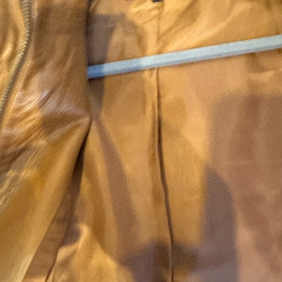 Quince Women's Tan Camel Leather Jacket - Picture 8 of 9